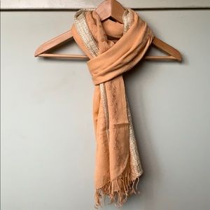 $25/2 Wool Scarf w/ Beautiful Embroidery unisex